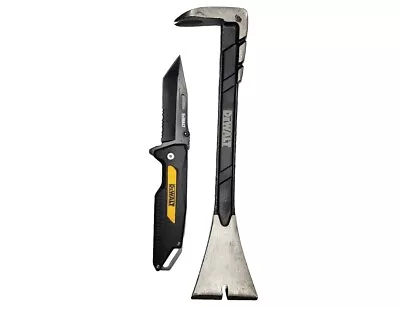 Dewalt 10  Claw Nail Puller Bar W/ Dewalt Tanto Folding Knife • $30