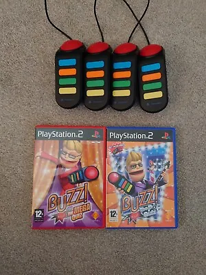 £18.95 • Buy Buzz PS2 Quiz Bundle - Buzzers Controllers & 2 X Games 