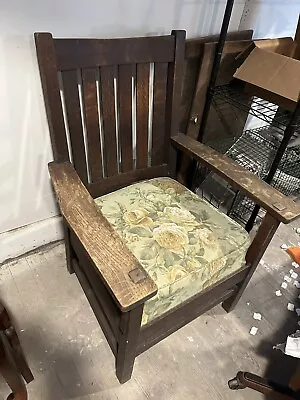 Antique Arts & Crafts L & Jg Stickley Oak Arm Chair Circa 1910 • $1200