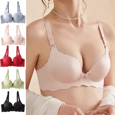 UK 30-38 AAA AAB Womens Bras Super Boost Padded Wireless Brassiere Sexy Lingerie • £10.79