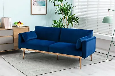 Vintage Folding Futon Sofabed Sleeper Accent Sofa Loveseat Couch For Home/Office • $573.79