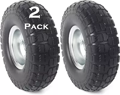 Solid Rubber Tire Wheels Non-Rubber Tires For Garden Wagon Cart  Hand Truck 4.10 • $42.99