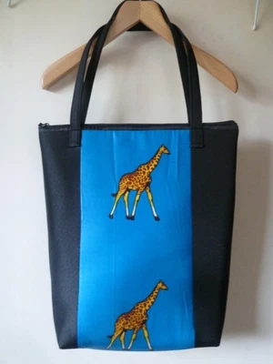 £9.95 • Buy African Kitengi With Giraffe Tote Beach Bag. About 17in X 12in Exc Handles.