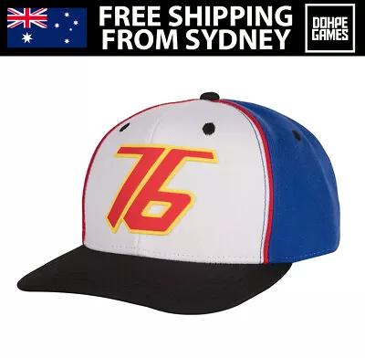 $19.95 • Buy Overwatch Soldier 76 Snapback Cap Hat One Size White/Blue