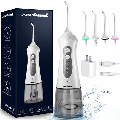 View Details Cordless Water Flosser Dental Oral Irrigator Travel Teeth Cleaner Floss Pick NEW • 24.99$