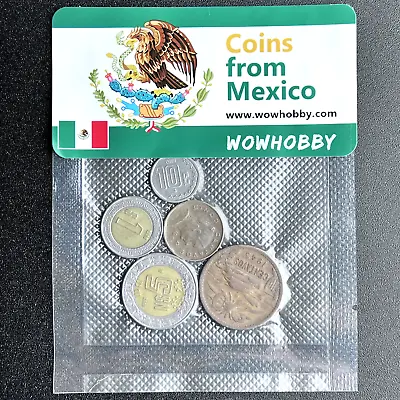Mexican Coins: 5 Unique Random Coins From Mexico For Coin Collecting • $6.99
