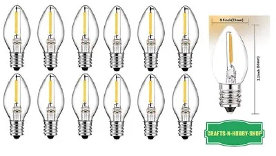 Lot Of 12 LED Night Light Bulbs C7 Replacement Bulbs 0.7 Watt 120v • $14.85