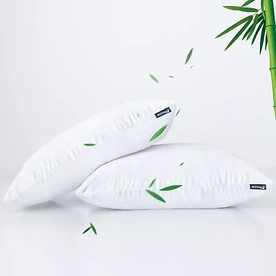 2x Waterproof Bamboo Terry Pillow Protector Zippered Pillowcase King 20 X36  • $21.99