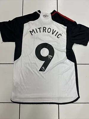 £100 • Buy Aleksandr Mitrovic Fulham Signed 23/24Home Shirt With COA