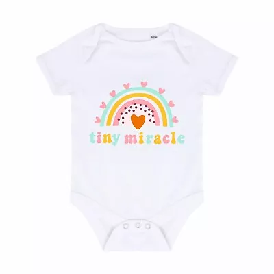 Tiny Miracle Baby Vest Miracle Baby Grow IVF Baby Vest Rainbow Baby • £9.99