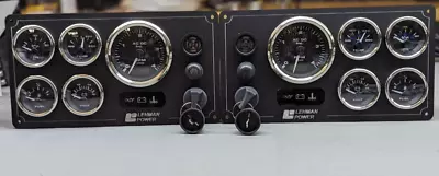 LEHMAN POWER Marine Engine Dual Instrument Panel Set (2x Five Gauge Panels) • $1299.99