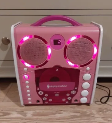 Singing Machine SML-383P Pink Portable CD Karaoke Player • £19.99