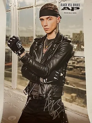$52 • Buy Black Veil Brides Andy Biersack Signed Autographed Poster With Jsa Coa # Ll96789