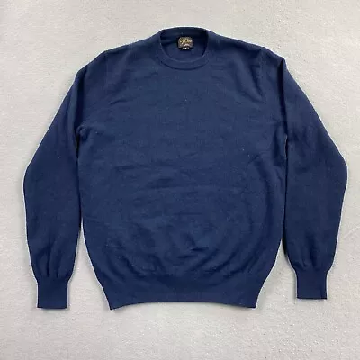 J Crew Sweater Womens Medium Blue Pullover Crew Neck Cashmere Comfort Casual • $26.99