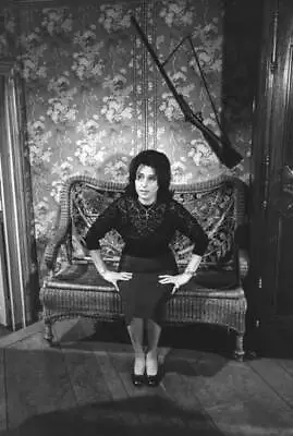 Portrait Of Anna Magnani Sitting On A Rattan Sofa Circa 1960 Old Photo • $8.50