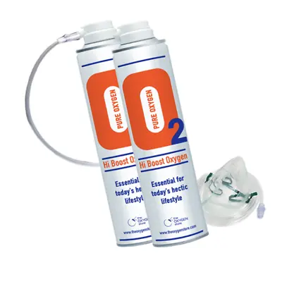 £27.99 • Buy O2 Oxygen In A Can Pro (2 X 10L) Tubing & Mask Canned Portable Recreation Energy