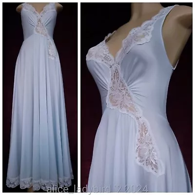 Vintage OLGA Designer Collection NIGHTGOWN Long SWEEP Nylon GOWN Lace 92076 ~S/M • $225