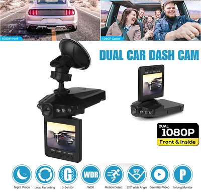 $23.69 • Buy 1080P Dash Cam 2.5  IPS Screen Car DVR Video Recorder IR Night Vision Camera