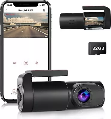 Dash Cam Front With SD Card1080P Mini WiFi DashCam For CarsDVR Car Camera Dash • £28.99