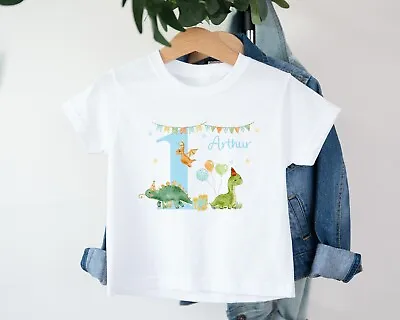 £8.99 • Buy Personalised Name Is One Dinosaur First Birthday (Baby Vest | T-shirt| Bodysuit