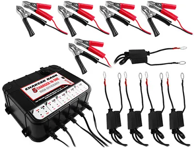 5 Bay 6/12V 1.5AMP Battery Charger/Maintainer W/Alligator & Eyelet Connectors • $155.88