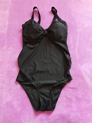 JoJo Maman Bebe Maternity Size XS Swimming Costume 1-piece Swimwear - Black • £10