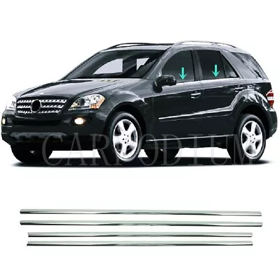 Mercedes M Class ML W164 Chrome Windows Frame Trim 4 Pcs S.STEEL 2005-2011 • $34.90