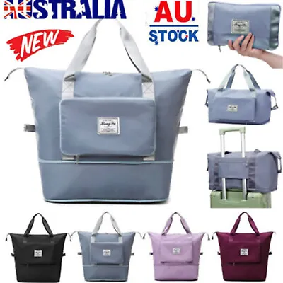 Folding Travel Bag Unisex Lightweight Handbag Waterproof Large Capacity Portable • $9.40
