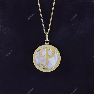 QVC Honora Mother-of-Pearl P Initial Necklace Sterling Silver • $45.99