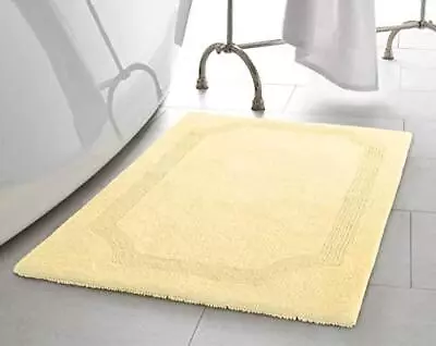 Laura Ashley Reversible Cotton 2-Piece Bath Mat Set Yellow • $42.49