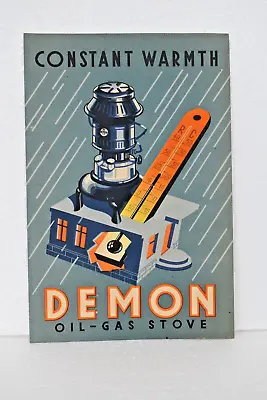 Vintage Demon Ovens Oil Gas Stove Advertising Brochure Gas Heater Printed Pape 2 • $196.12