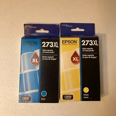 Epson 273XL Yellow Expired 10/22 Blue Exp 02/23 Ink Cartridge New In Box Sealed • $19.99