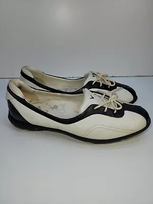 Callaway Women's White Black Half Lace Golf Shoe W471-17 Size US 6 Spikes • $18.97