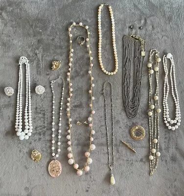 Vintage - Modern Pearl Costume Lot-unknown If Real: Vintage Coro & Avon • $1