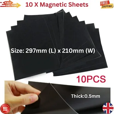 10Pcs A4 Magnetic Sheets 0.5mm Flexible For Die Storage Spellbinders And Crafts • £8.49