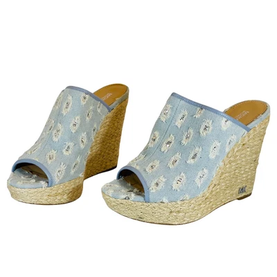 £49.99 • Buy Michael Kors Women's Denim Wedge Platform Espadrille Sandals - Size 7.5 UK