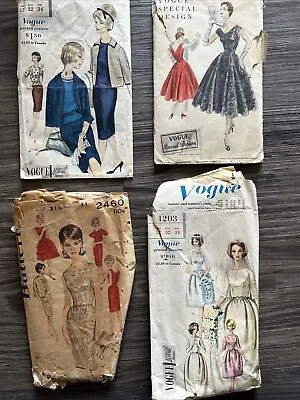 Vintage 1950s Butterick And Vogue Women’s Sewing Pattern Lot • $18.95