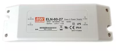 Mean Well ELN-60-27 Outdoor Waterproof 60W AC / DC LED Driver Power Supply IP64 • $8.99