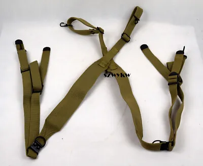 WW2 US Army M1936 Suspenders Standard X Strap Combat  Cotton Webbing Replica • $14.99