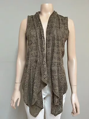 $14.95 • Buy INC, Open Front Cardigan Vest, Vakko Olive, Size Medium, NWT $169.50