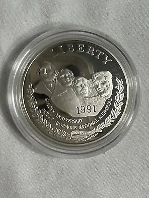 1991-S Mount Rushmore Silver Dollar - Golden Anniversary - Shrine Of Democracy • $39.95