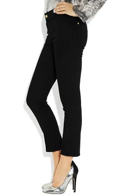 MIH PARIS MID RISE CROPPED SLIM LEG In RAW Dark Wash Jeans 27 • $36