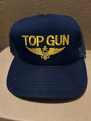 Vintage 1986 Top Gun Paramount Movie Trucker Hat Snapback • $30