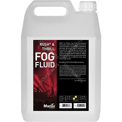 Fog / Smoke Fluid Liquid 5L Rush & Thrill For Fog Machines DJ Party Club Stage • £25