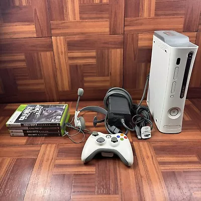 Original Xbox 360 60GB White Console Bundle W/ Controller & Chords - Tested • $100