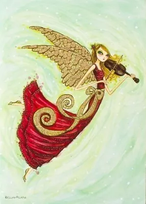 Papyrus Bella Pilar Musical Christmas Angel Greeting Card • $9