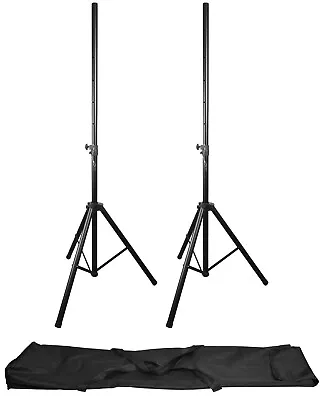 £69 • Buy 2 X QTX Heavy Duty Steel Speaker Stand Kit With Bag