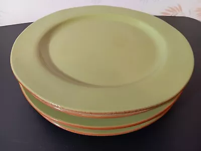 Set Of 4 Never Used Vietri Large Olive Green 12  Dinner Plates (16 Avail.) • $59.99