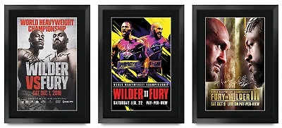 Wilder-Fury A3 Framed Gift Idea Signed Autograph Poster Print To Boxer Fans • $81.87