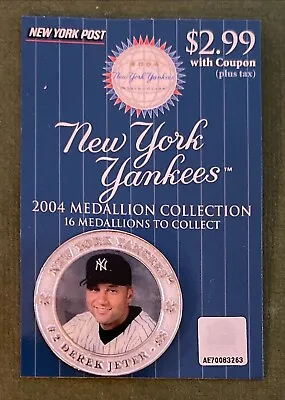 $20 • Buy Derek Jeter 2004 Medallion Collection New York Yankee Coin